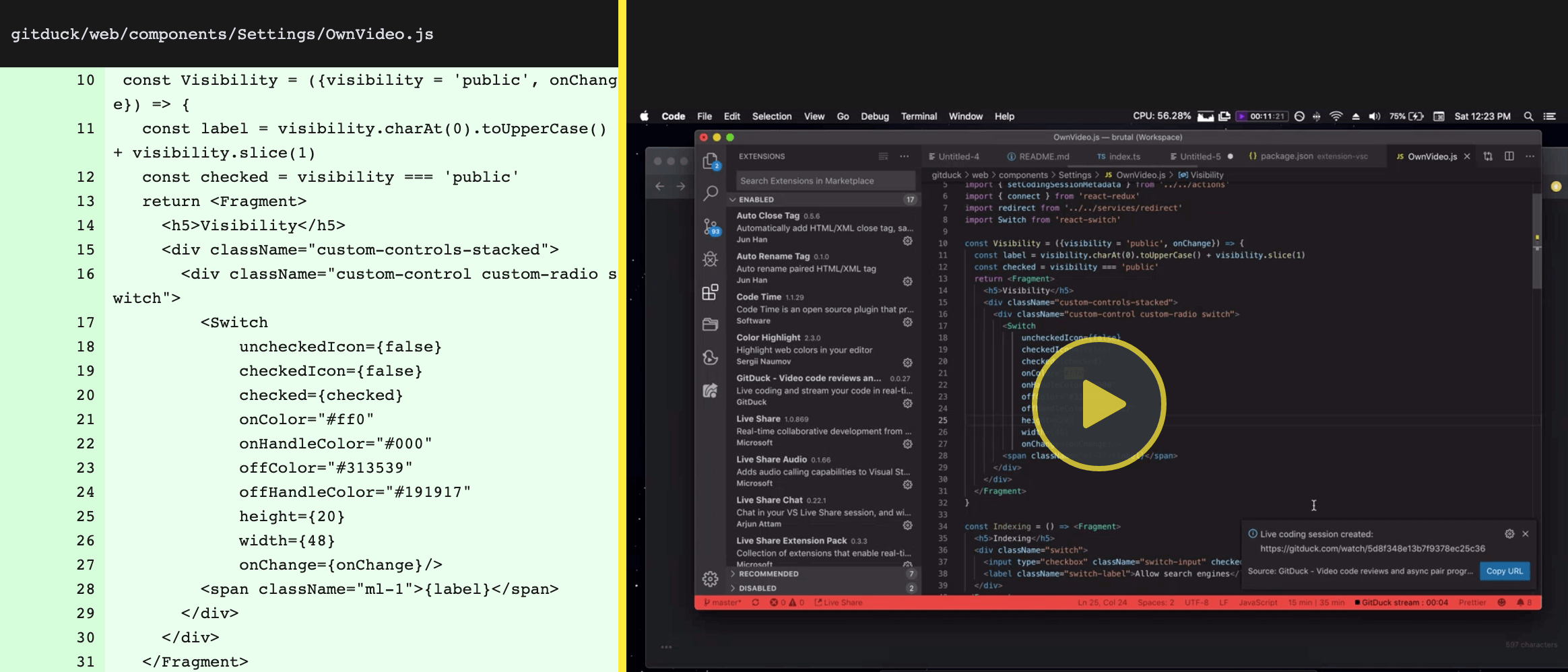 Live coding a live coding platform
