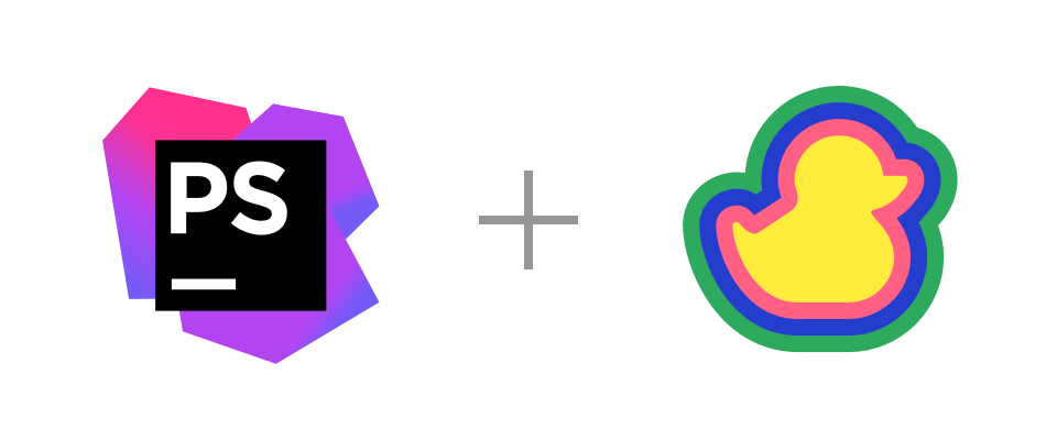 PhpStorm and Duckly logos